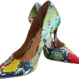 STEVE MADDEN VALA BRIGHT MULTI SNAKE PUMP